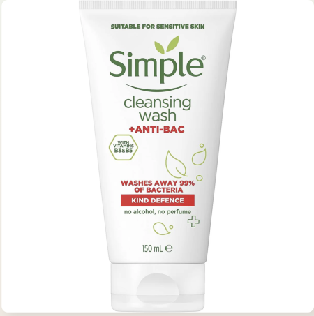 Simple Kind Defence +ANTI-BAC Cleansing Face Wash